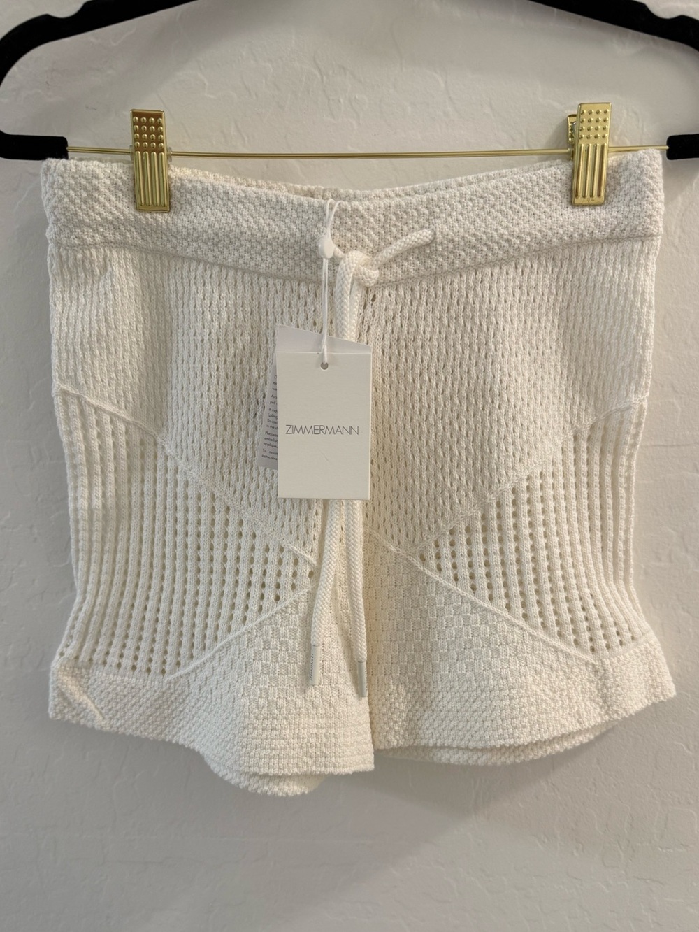 Zimmermann NWT Crochet Mesh Shorts